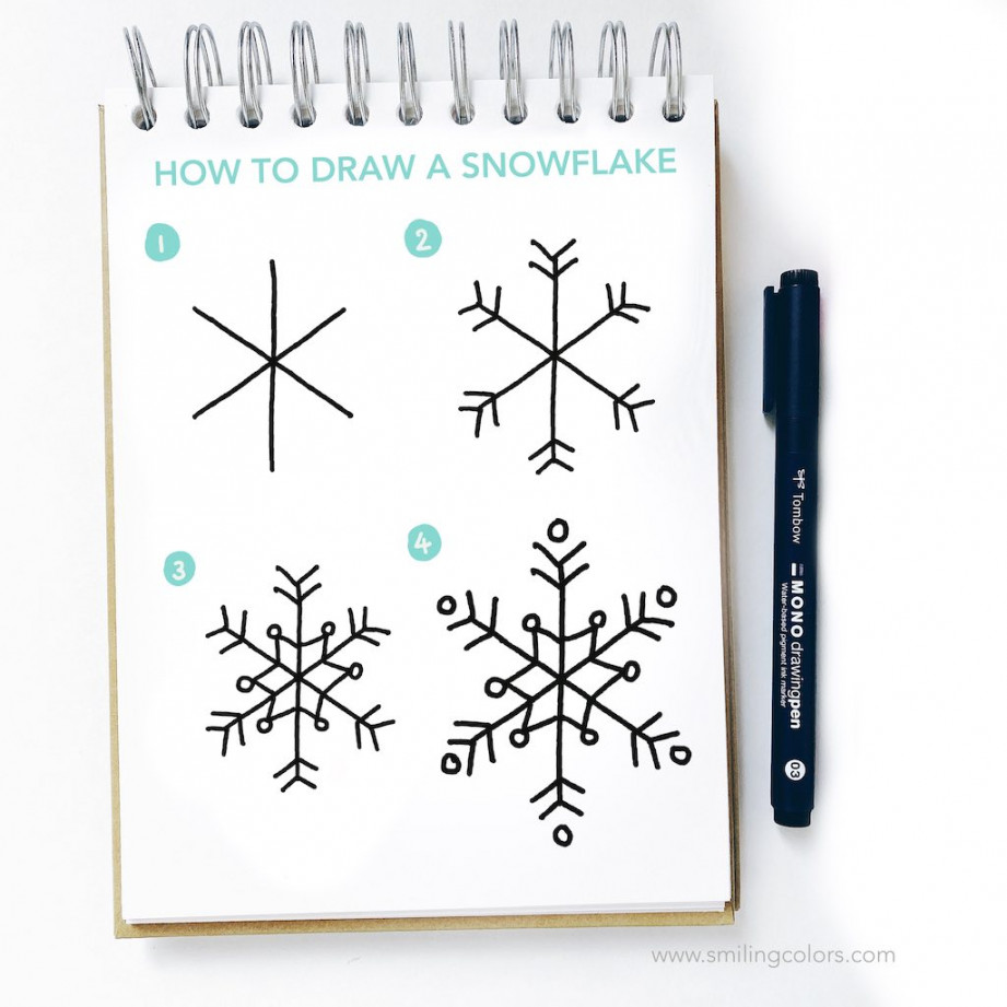 How to Draw a Snowflake  Easy ways VIDEO + Printable!