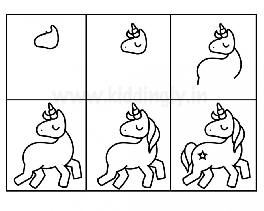How to Draw a Unicorn Step by Step  Kiddingly