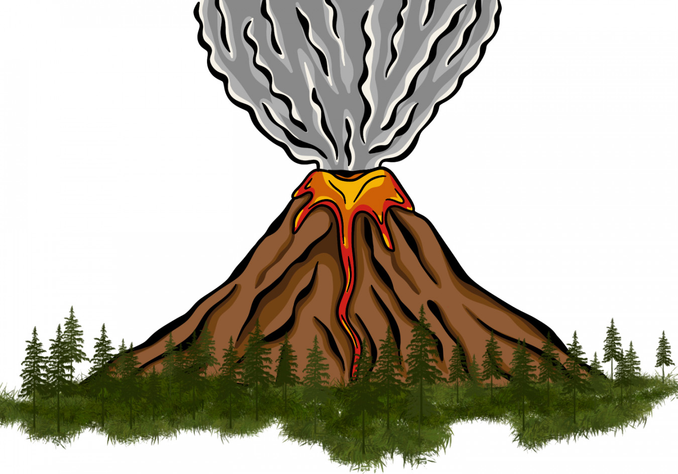 How to Draw a Volcano  Design School