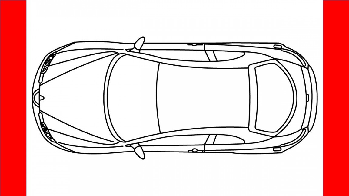 How To Draw Alfa Romeo Car Top View - Step By Step Drawing