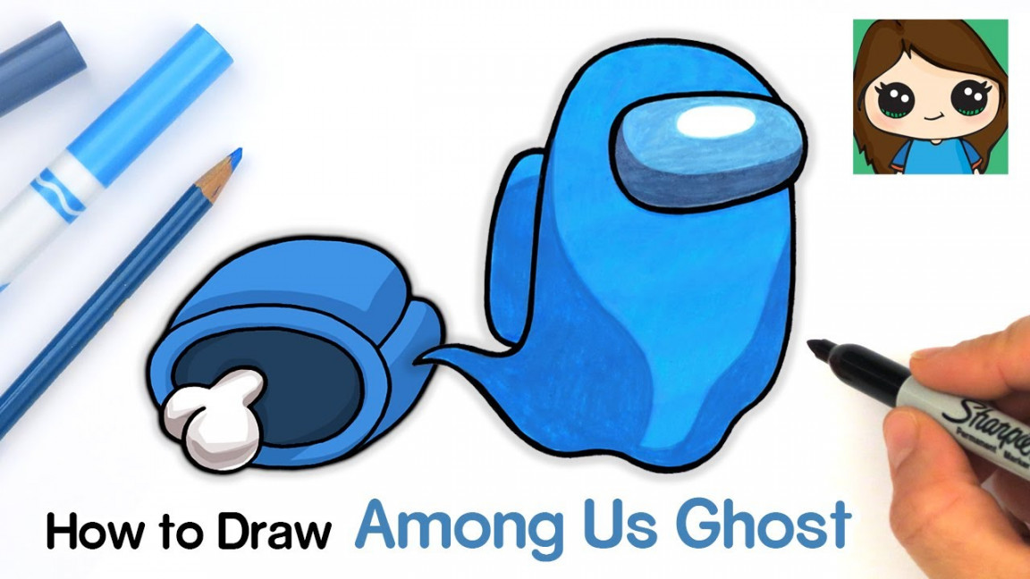 How to Draw AMONG US Broken Body and Ghost