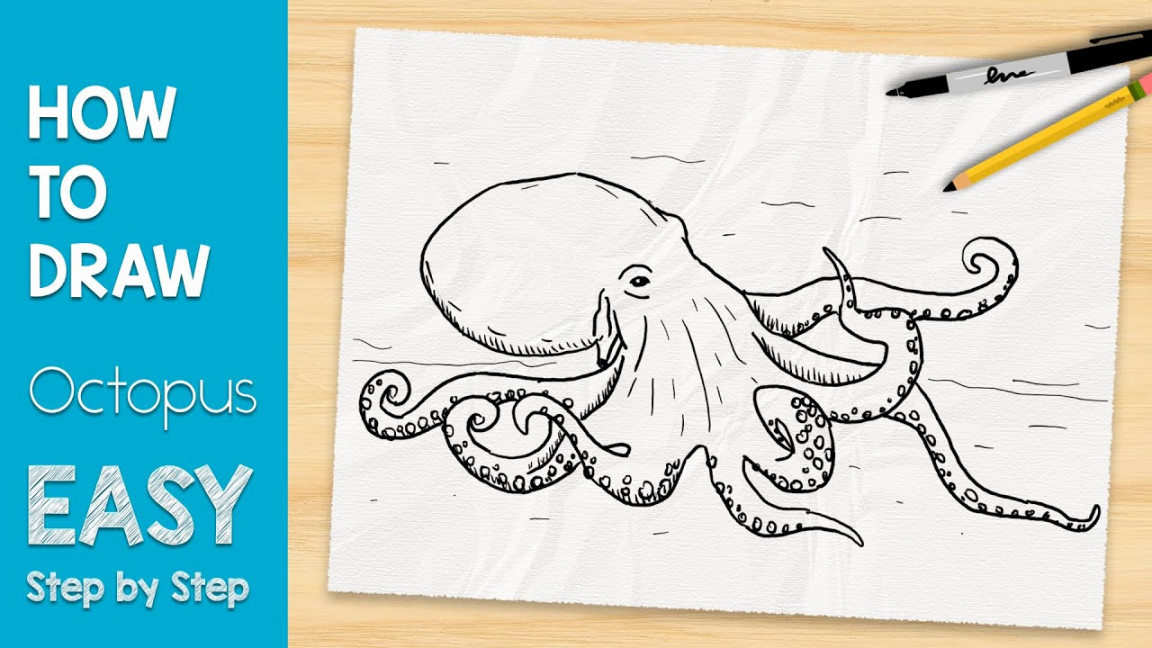 How to Draw an Octopus in  MINUTES (Easy, Step by Step)