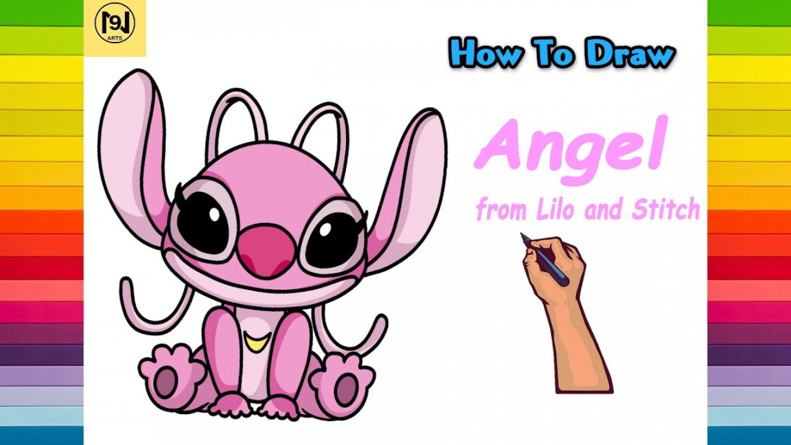 How to draw Angel from Lilo and Stitch easy step by step ()  No