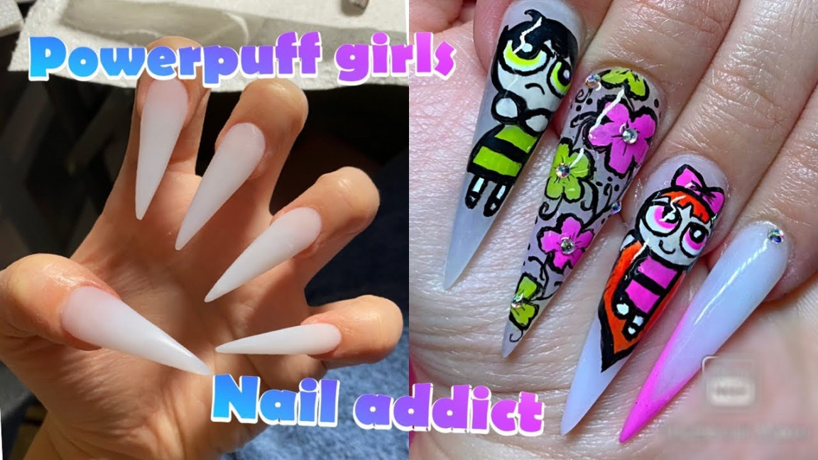 HOW TO DRAW cartoon nail art ! With ACRYLIC PAINT AND GEL POLISH! NAIL  ADDICT