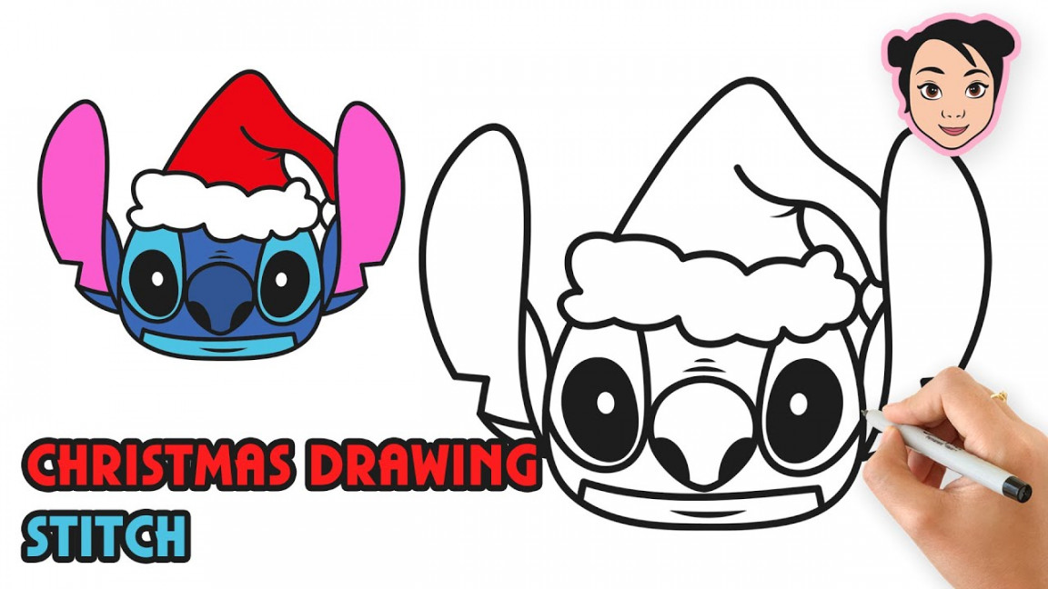 HOW TO DRAW CHRISTMAS STITCH FROM LILO AND STITCH  EASY STEP BY STEP  DRAWING TUTORIAL