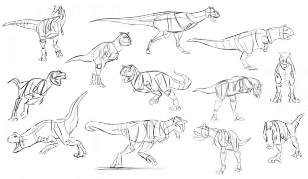 How to Draw Dinosaurs from Imagination: Carnotaurus  by Liz