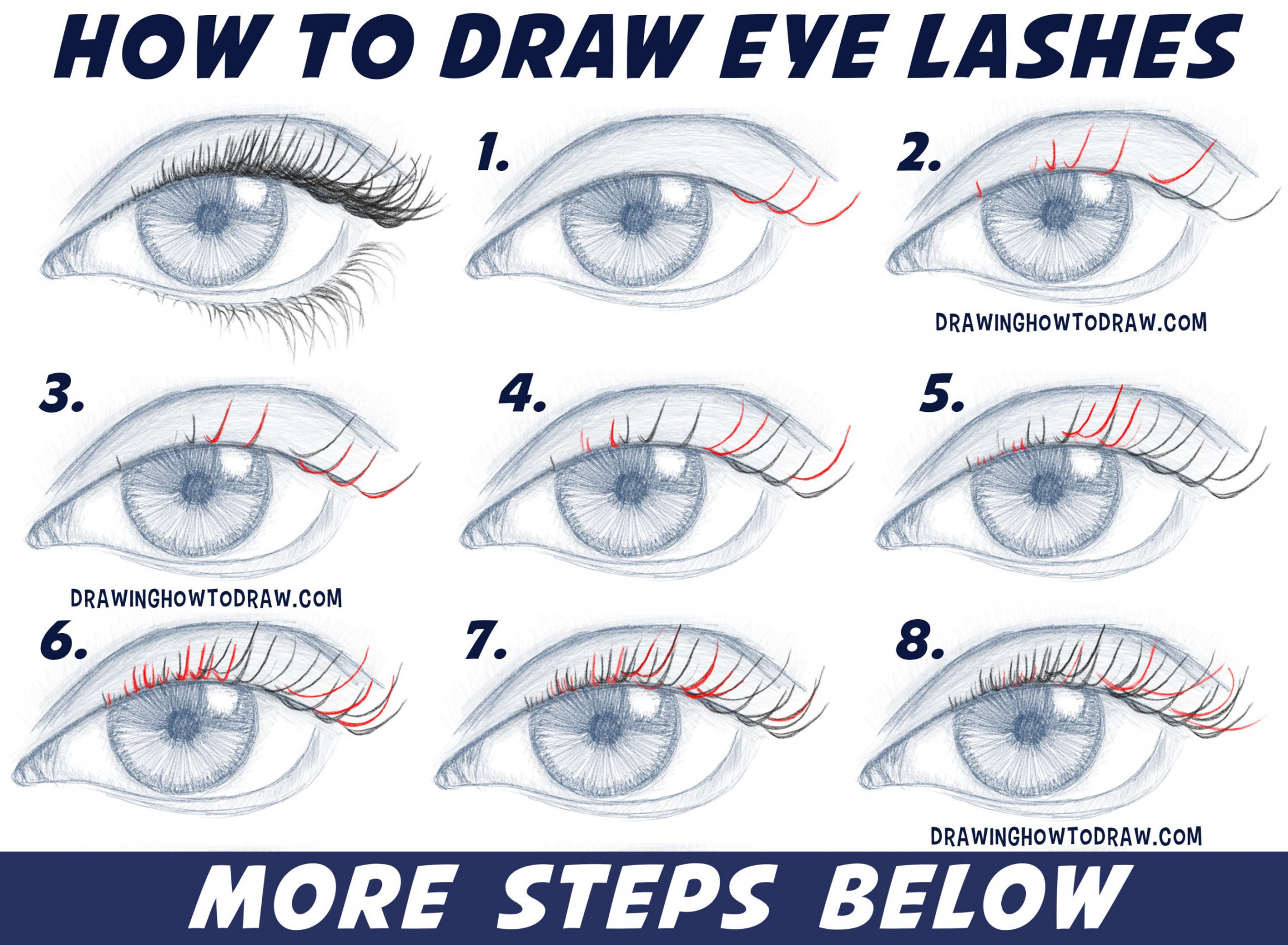 How to Draw Eyelashes (Women