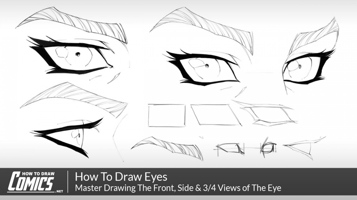 How To Draw Eyes - Master Drawing The Front, Side & / Views of The Eye