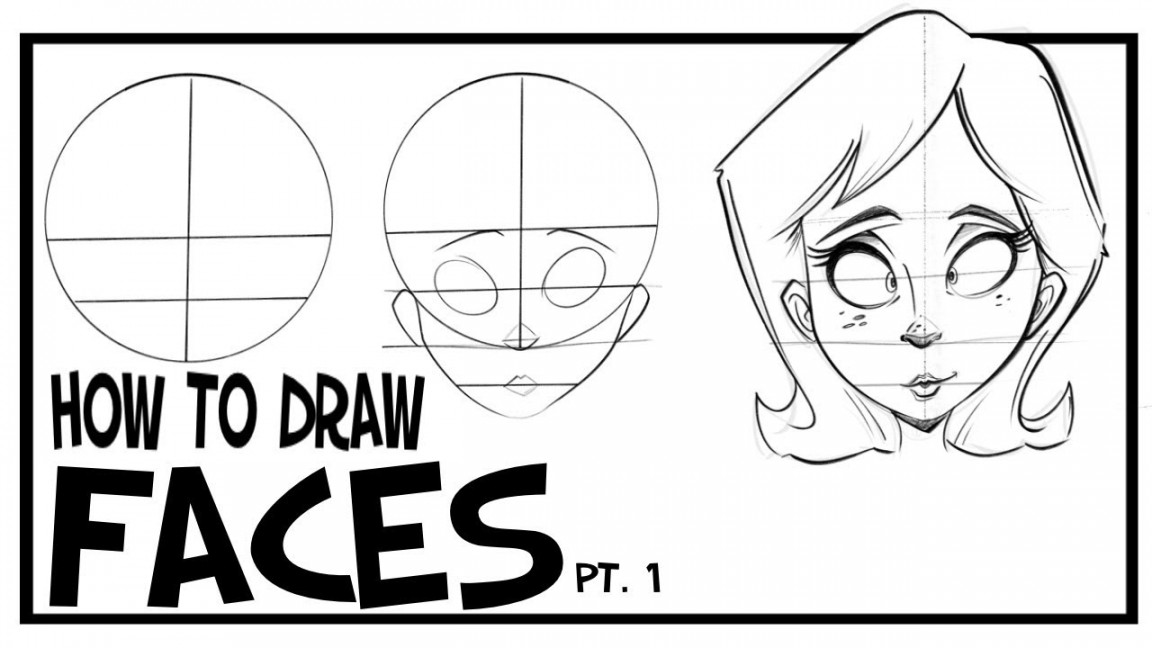 How To Draw Faces- Front View: CARTOONING  #