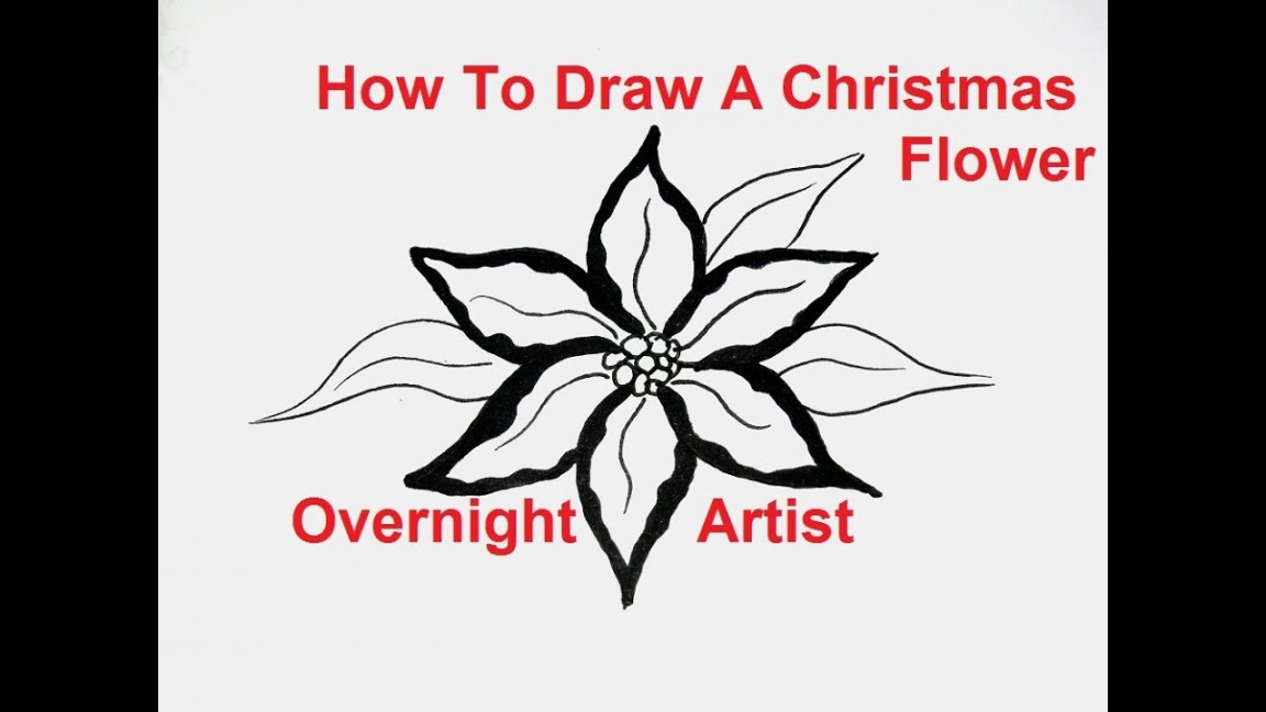 How to draw flowers - draw a christmas flower