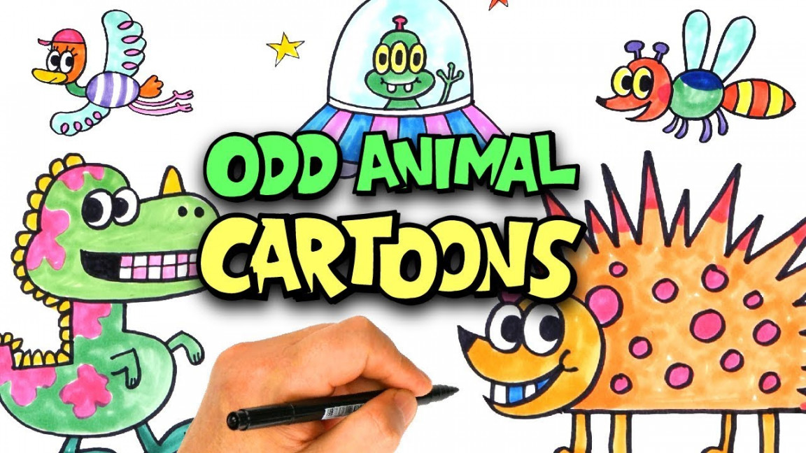 How to Draw Funny Cartoon Animals  Odd Animals  Cartooning Basic Lesson   For Kids  OKIDOKIDS