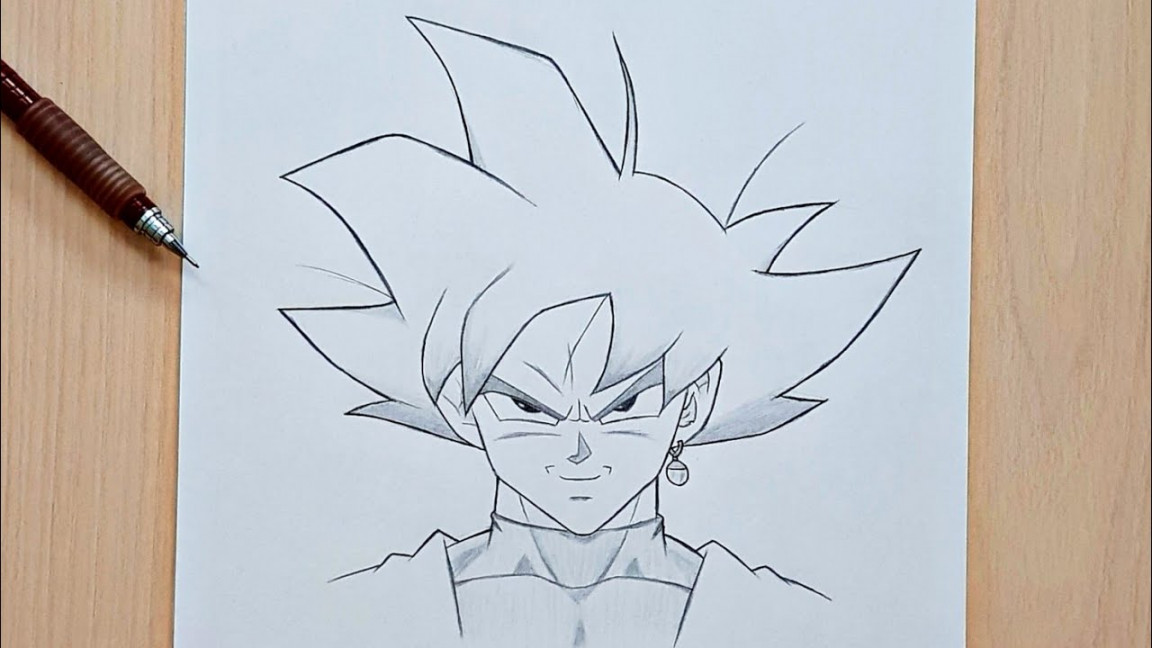 How to draw Goku  Black Goku step by step  easy tutorial