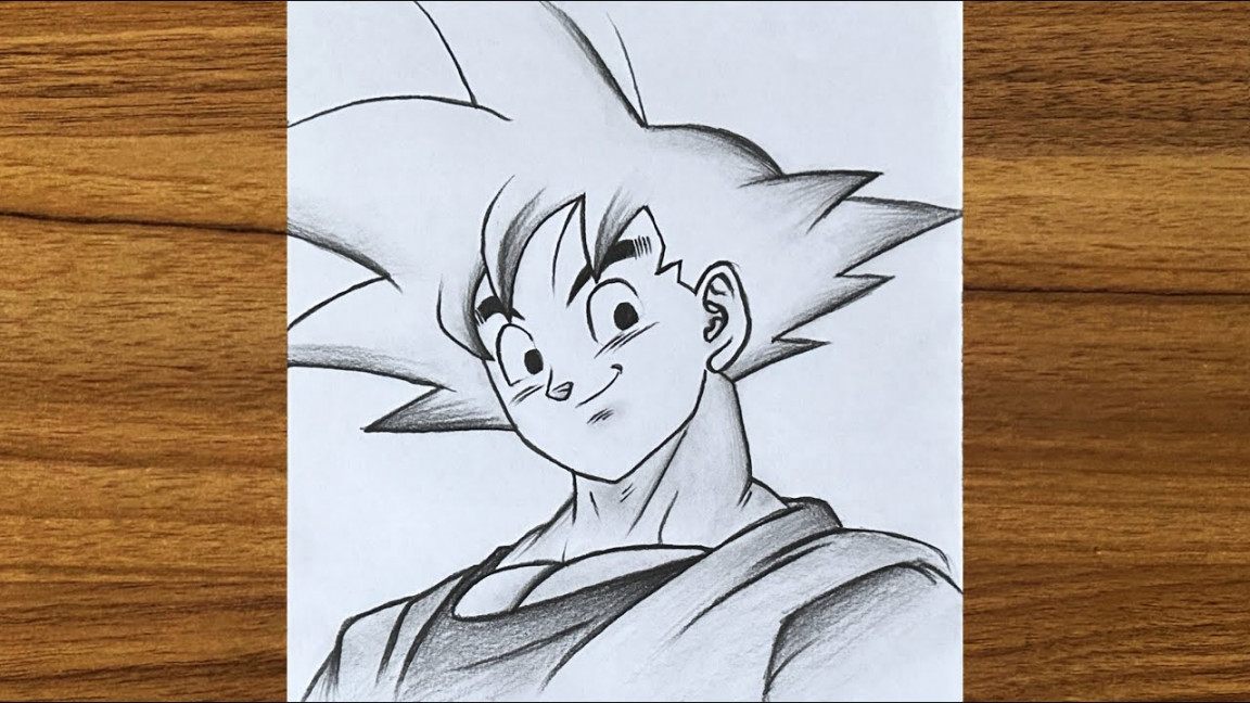 How to draw Goku step by step  Easy drawing ideas for beginners  Goku  Super Saiyan drawing