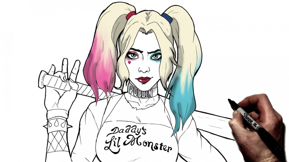 How To Draw Harley Quinn  Step By Step  DC