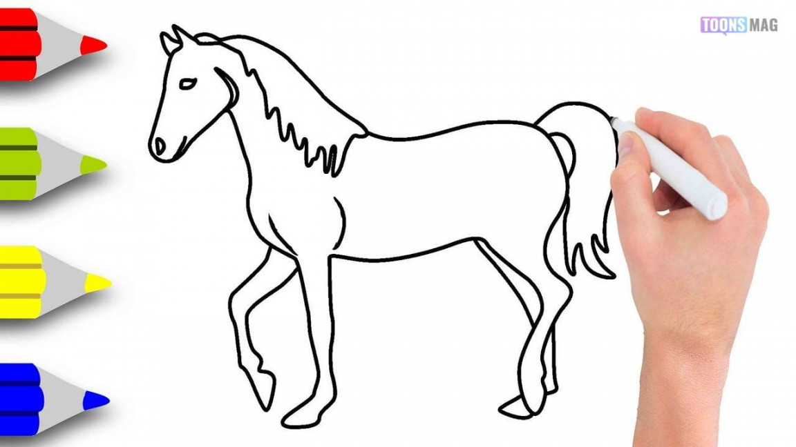 How To Draw Horses Easy Tutorial - Toons Mag