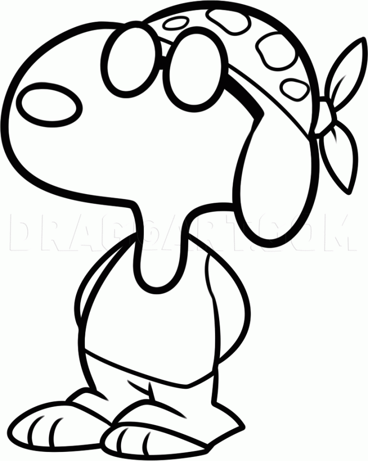 How To Draw Joe Cool Snoopy, Step by Step, Drawing Guide, by Dawn