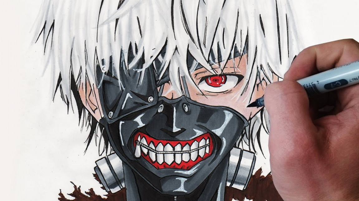 ✎ How to Draw Ken Kaneki [Tokyo Ghoul]