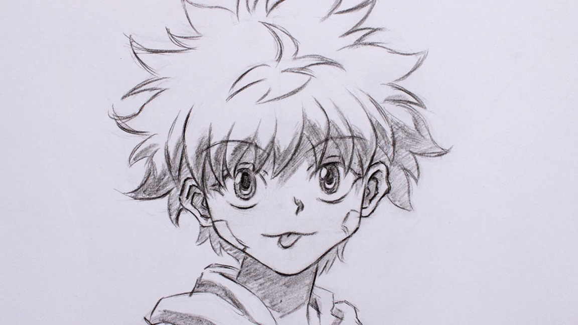 How to Draw Killua Zoldyck ( Real Time )  Drawings, Naruto fan