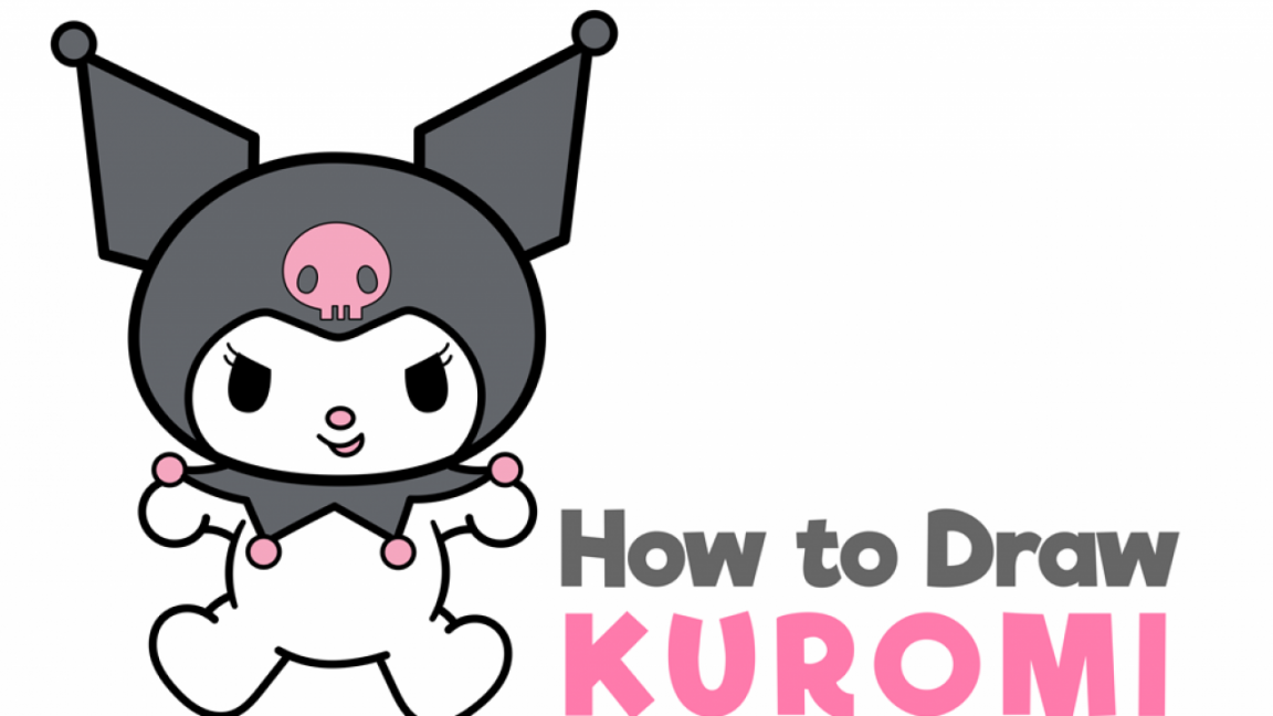 How to Draw Kuromi from My Melody and Hello Kitty Easy Step by