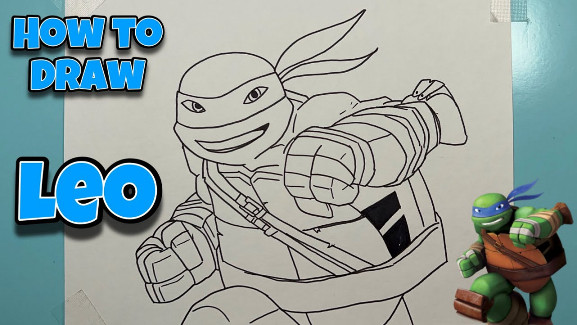 How To Draw Leo  TMNT   Step By Step