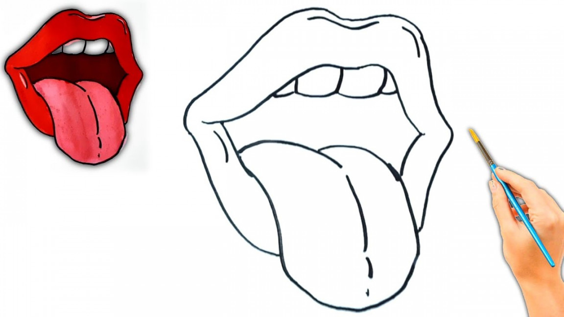 How to Draw Lips  Draw Lips And Tongue Out  how to draw red lips   Drawing draw lips