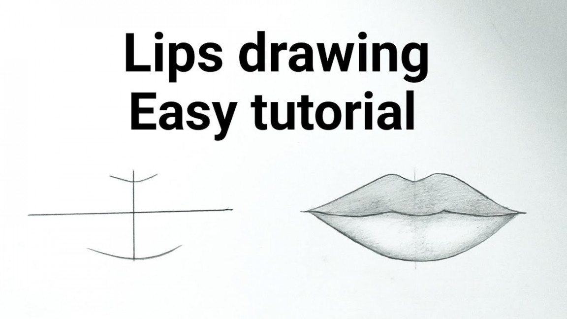 How to draw lips easy step by step for beginners Drawing lips easy drawing  tutorials for beginners