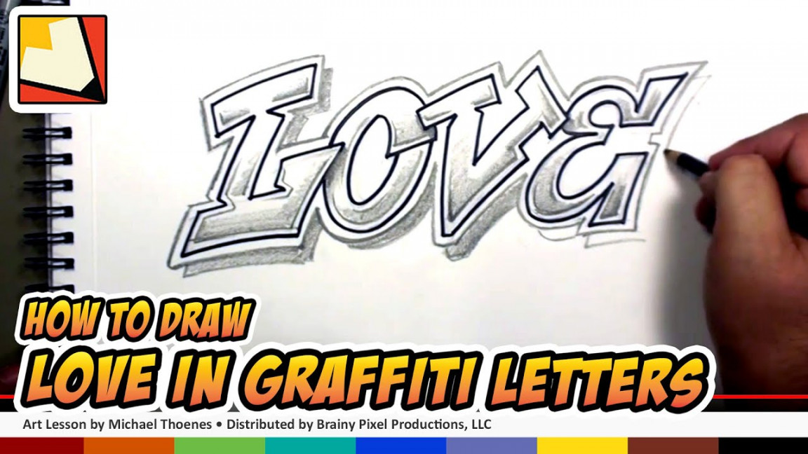 How to Draw LOVE in Graffiti Letters - Draw LOVE in a cool way  BP