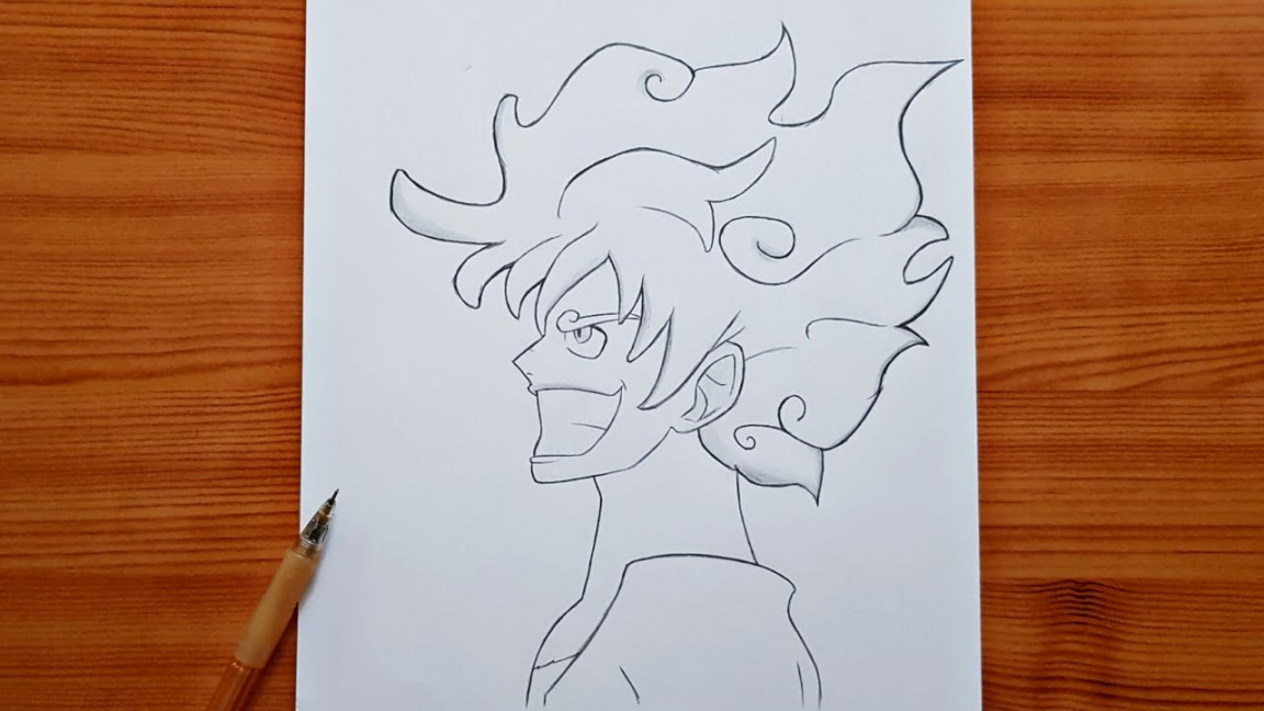 How to draw Luffy Gear  ( One Piece )  Luffy step by step  easy drawing  tutorial