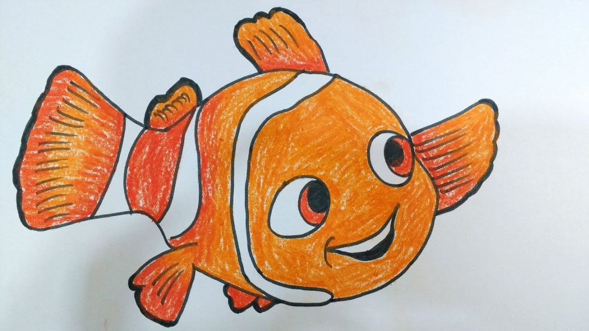 How to Draw Nemo Fish with Easy Steps  Learn Drawing Nemo Fish