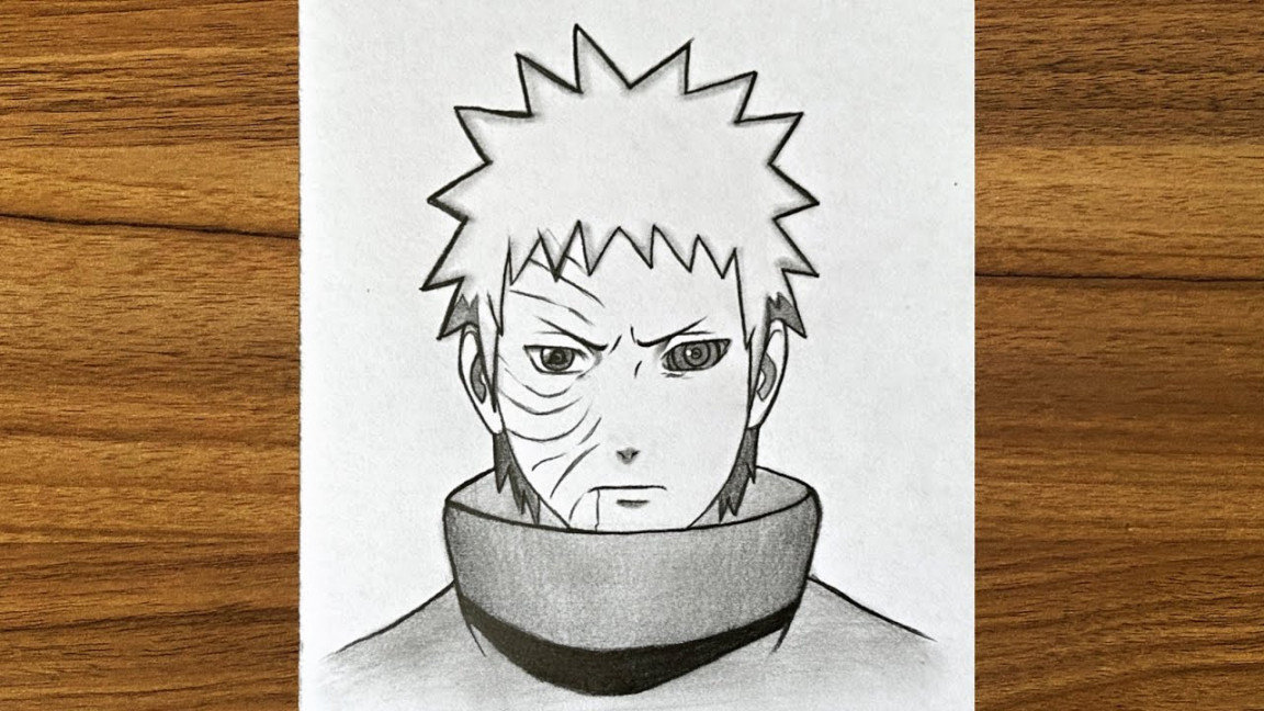 How to Draw Obito Uchiha  How to draw anime step by step  Easy drawing  ideas for beginners