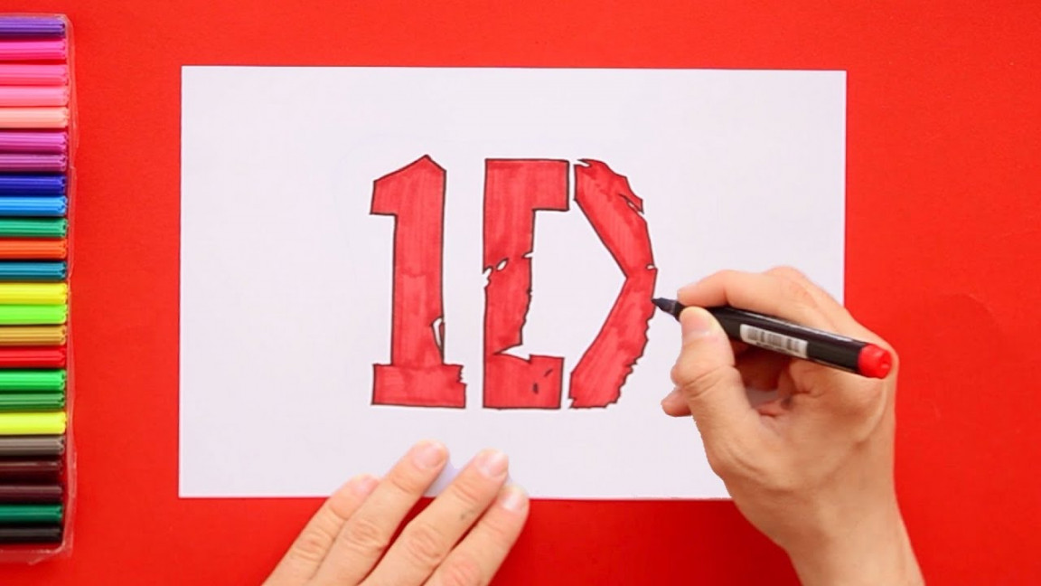 How to draw One Direction Band Logo