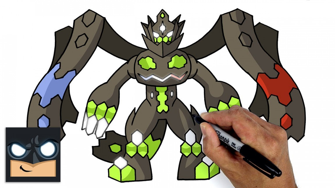 How To Draw Pokemon  Zygarde Complete Form  Pokemon Drawing for Beginners