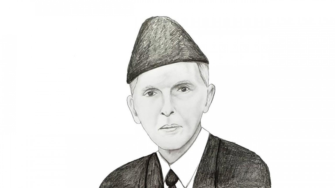 How to draw Quaid e Azam step by step