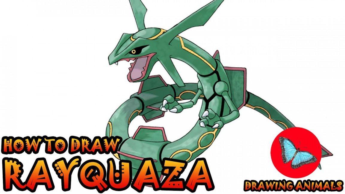 How To Draw Rayquaza Pokemon  Coloring and Drawing For Kids