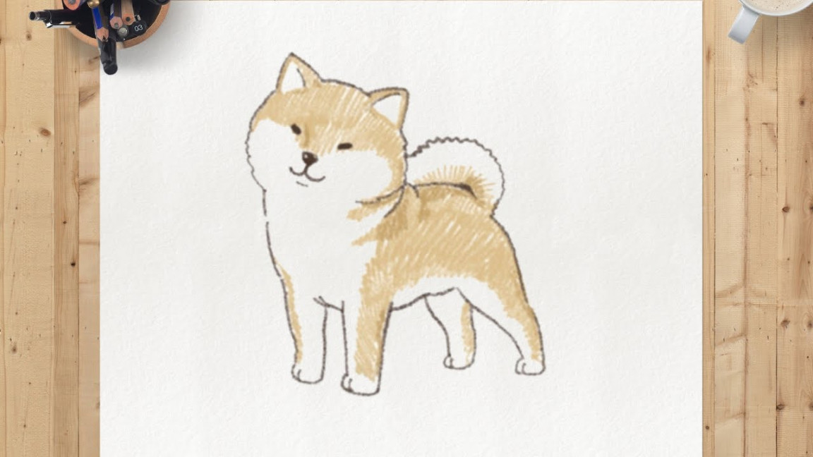 How to Draw Shiba Inu, Shiba inu dog breed, how to draw Japanese dog,  cutest dog, crypto dog