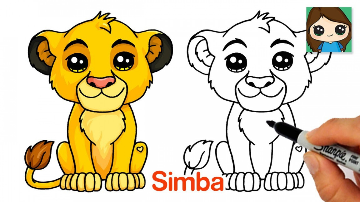 How to Draw Simba  The Lion King