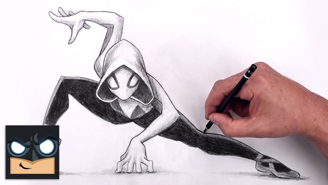 How To Draw Spider Gwen  Spider Man Sketch Art Lesson (Step by Step)