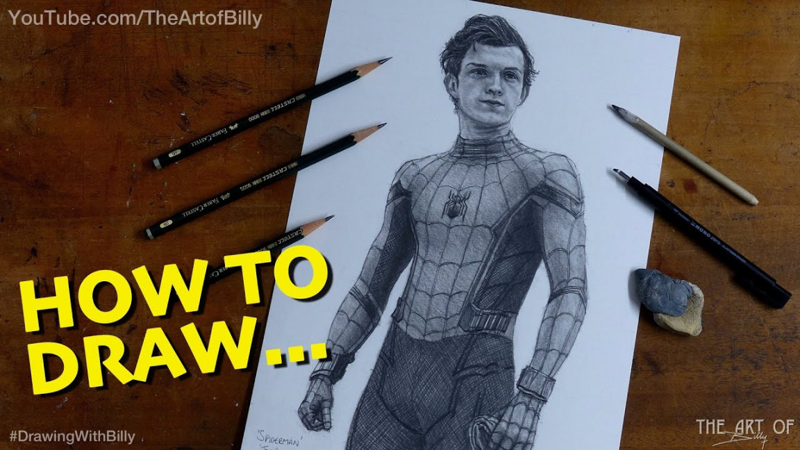 How To Draw Spider-Man for Beginners (Tom Holland in the Marvel Movies)