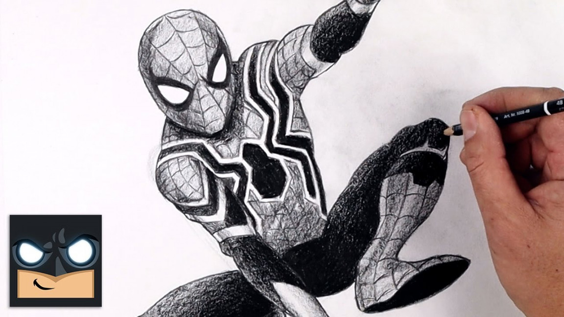 How To Draw Spider Man  YouTube Studio Sketch Tutorial