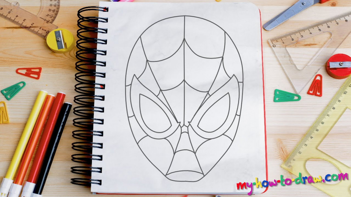 How to draw Spiderman - Easy step-by-step drawing lessons for kids