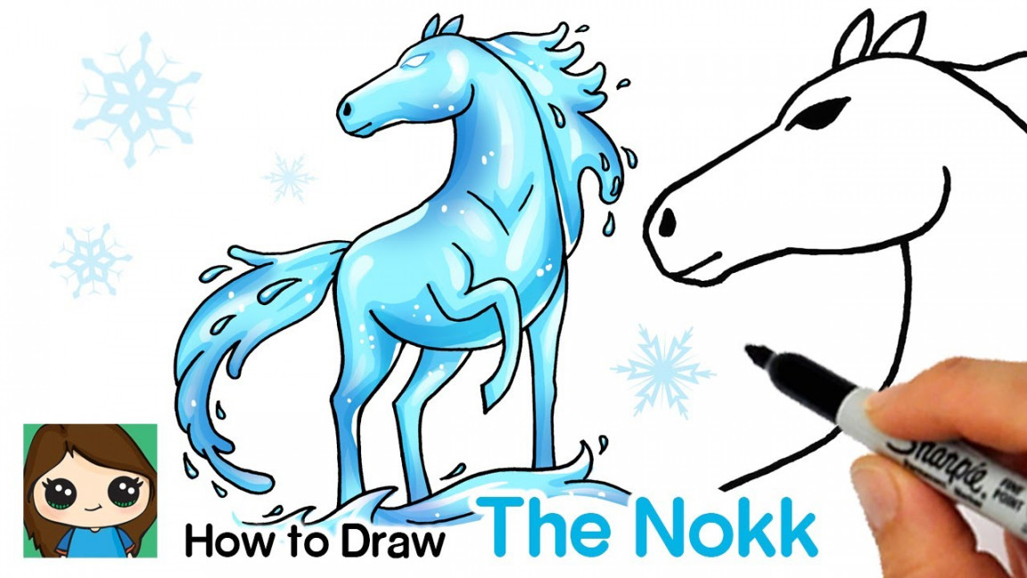 How to Draw The Nokk Horse  Disney Frozen