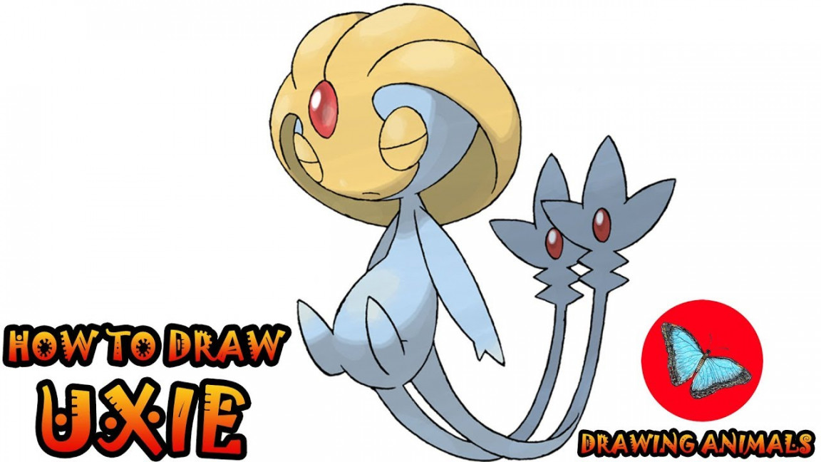 How To Draw Uxie Pokemon  Drawing Animals