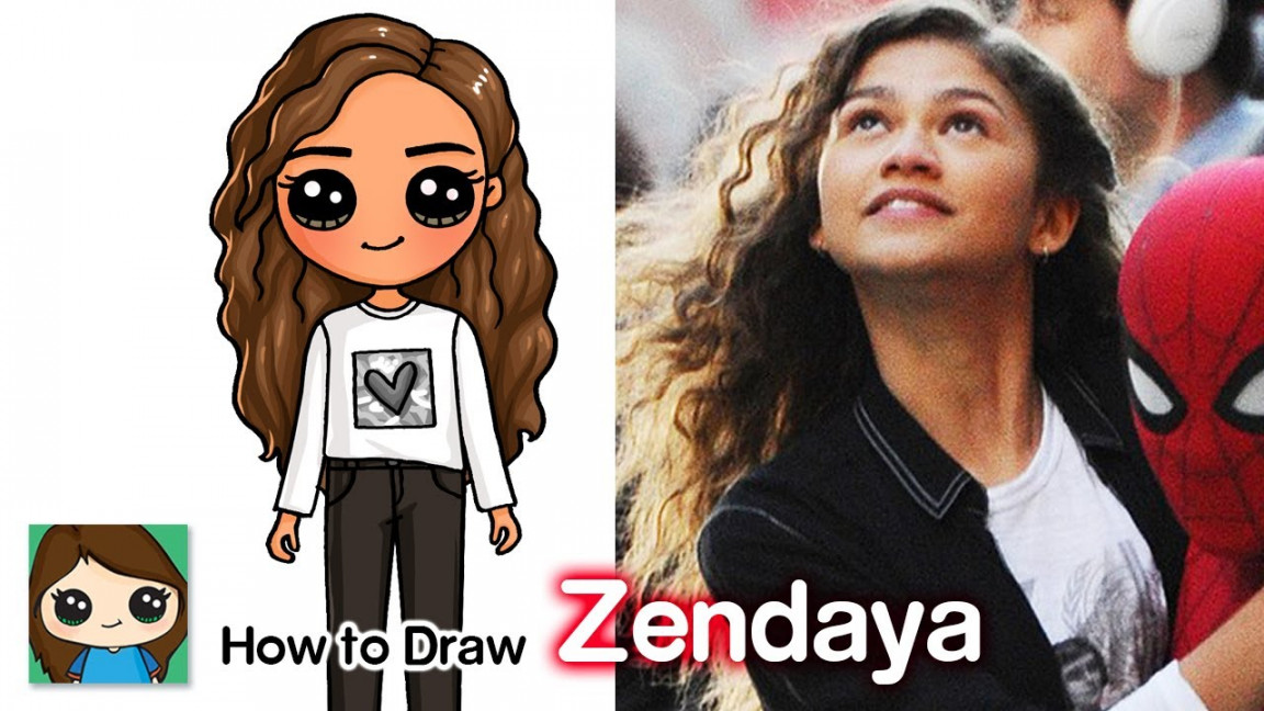 How to Draw Zendaya as MJ  Spiderman