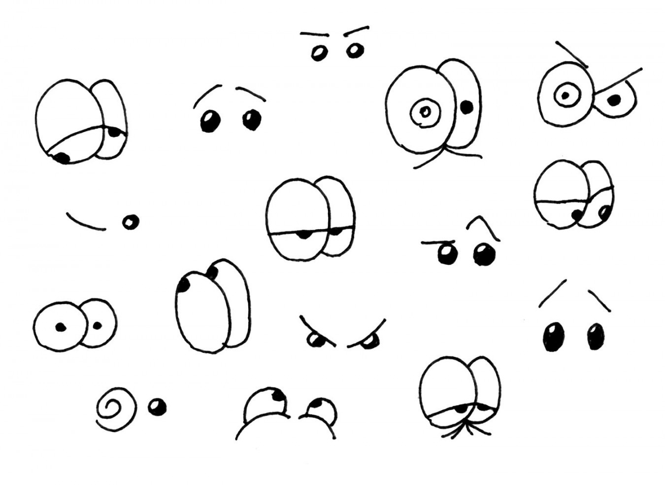 How to Easily Draw Cartoon Eyes to Show Different Emotions  Easy