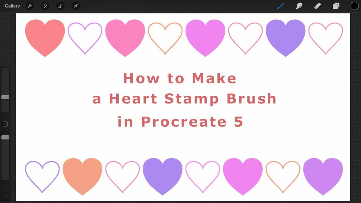 How to Make a Heart Stamp Brush in Procreate