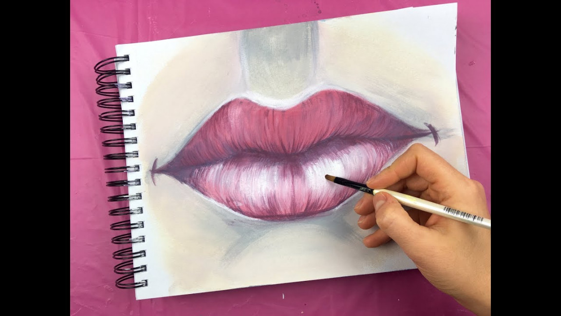 How to Paint Realistic Lips with Acrylic  Step-by-Step Tutorial for  Beginners