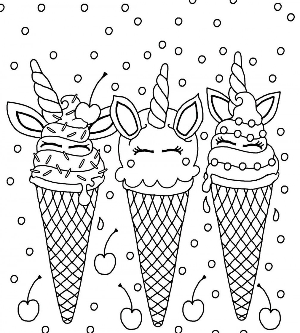 Ice Cream Coloring Book/ Digital/ Instant Download/  Pages