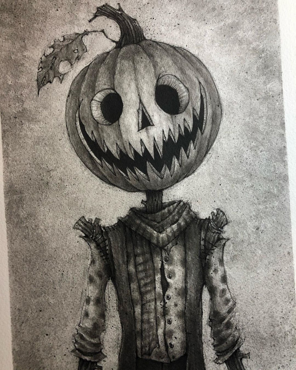 inktober number  🎃 • • #returntooz #jackpumpkinhead #oz