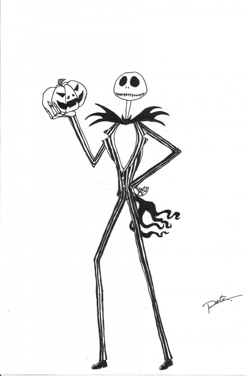 Jack Skellington holding a pumpkin  Nightmare before christmas