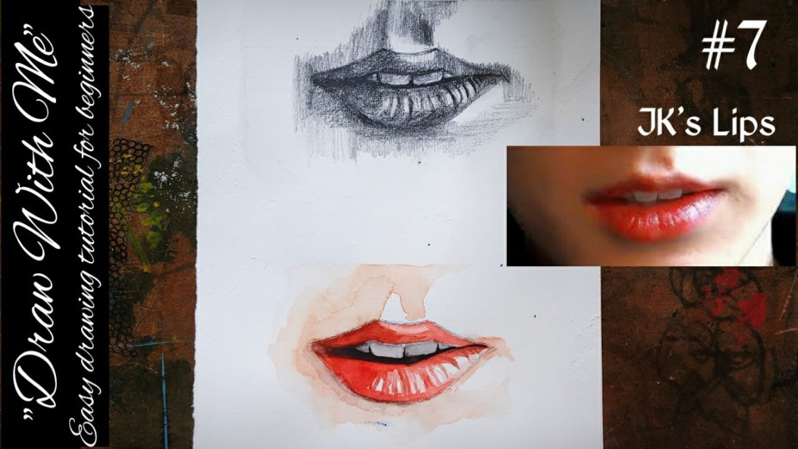 JK&#;s Lips Drawing Tutorial  "Draw With Me" #  PAINTAHOLIC